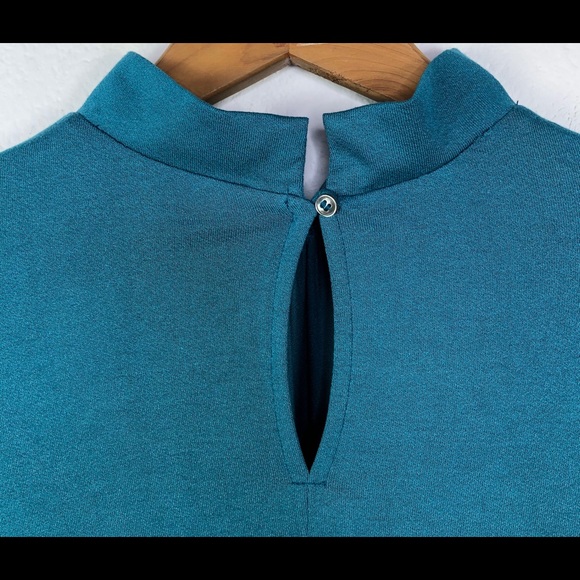 NWT Ann Taylor LOFT Mockneck Shirred Blouse - Picture 5 of 8